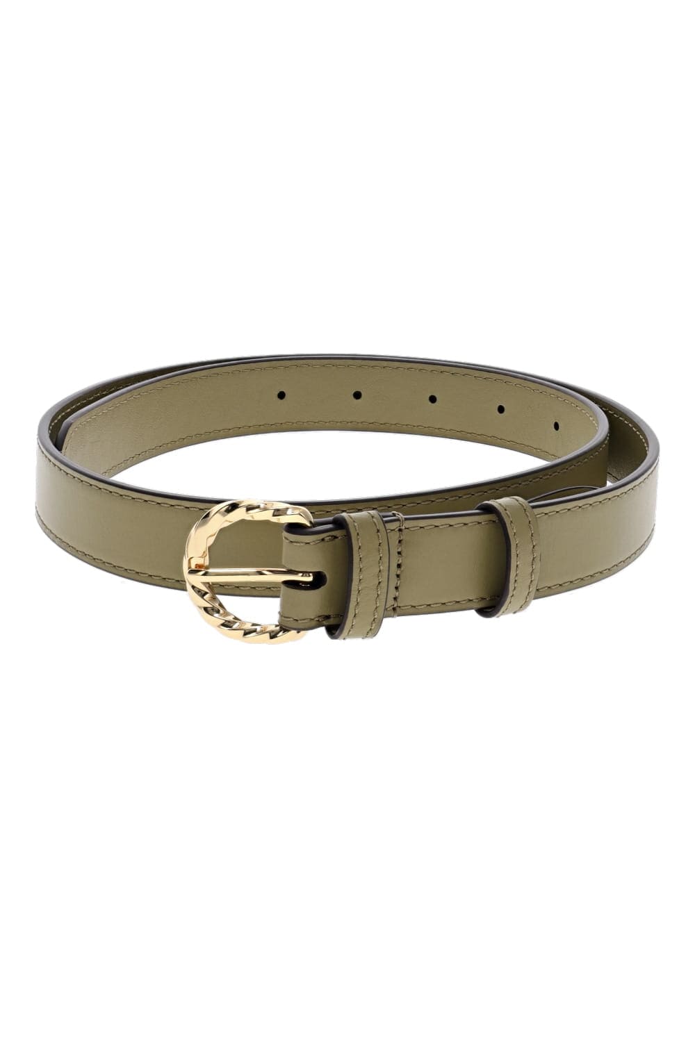 Ulla Johnson Gia Leather Twisted Buckle Belt