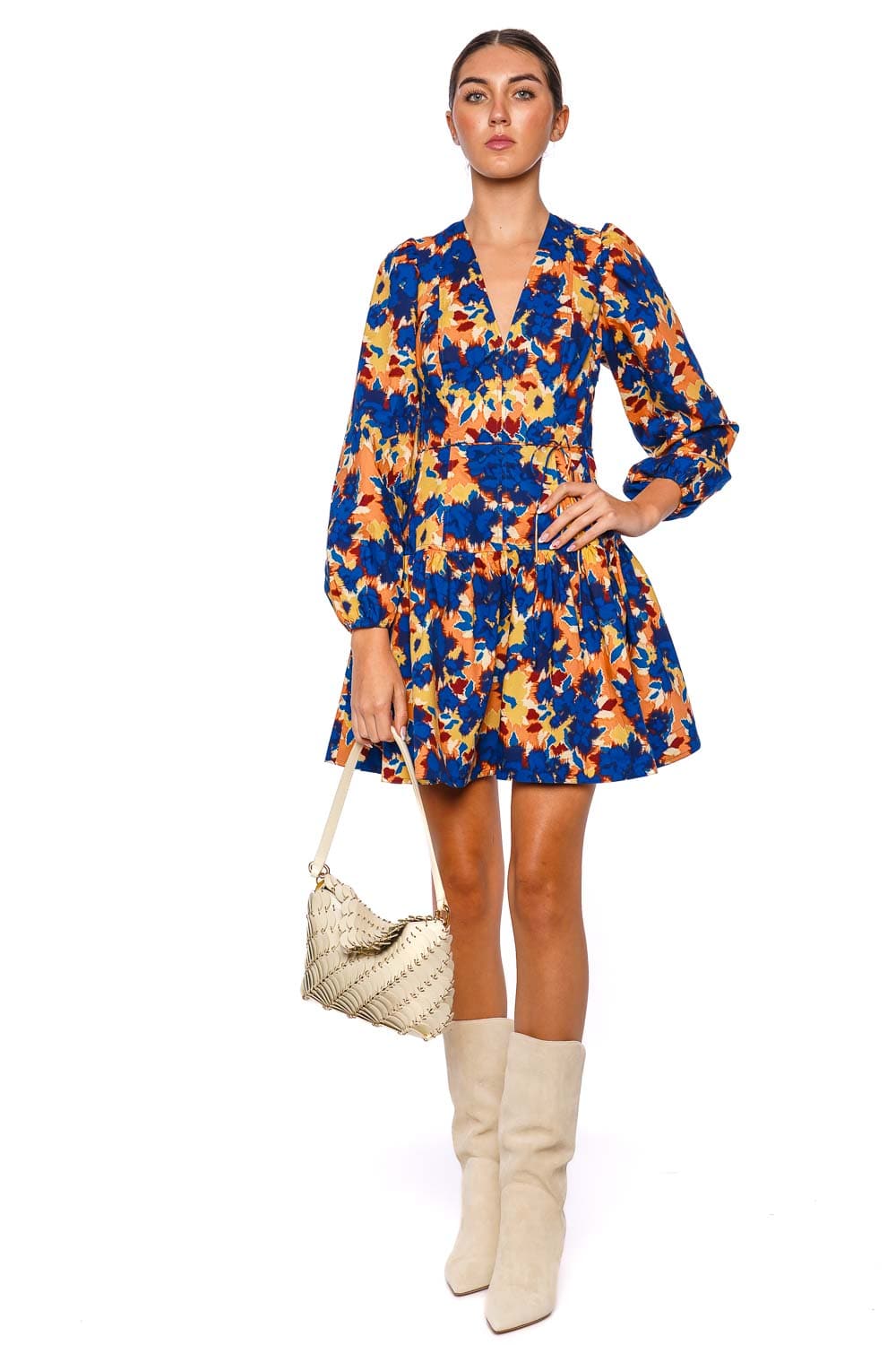 Ulla Johnson Anita Wildflower Long Sleeve Mini Dress