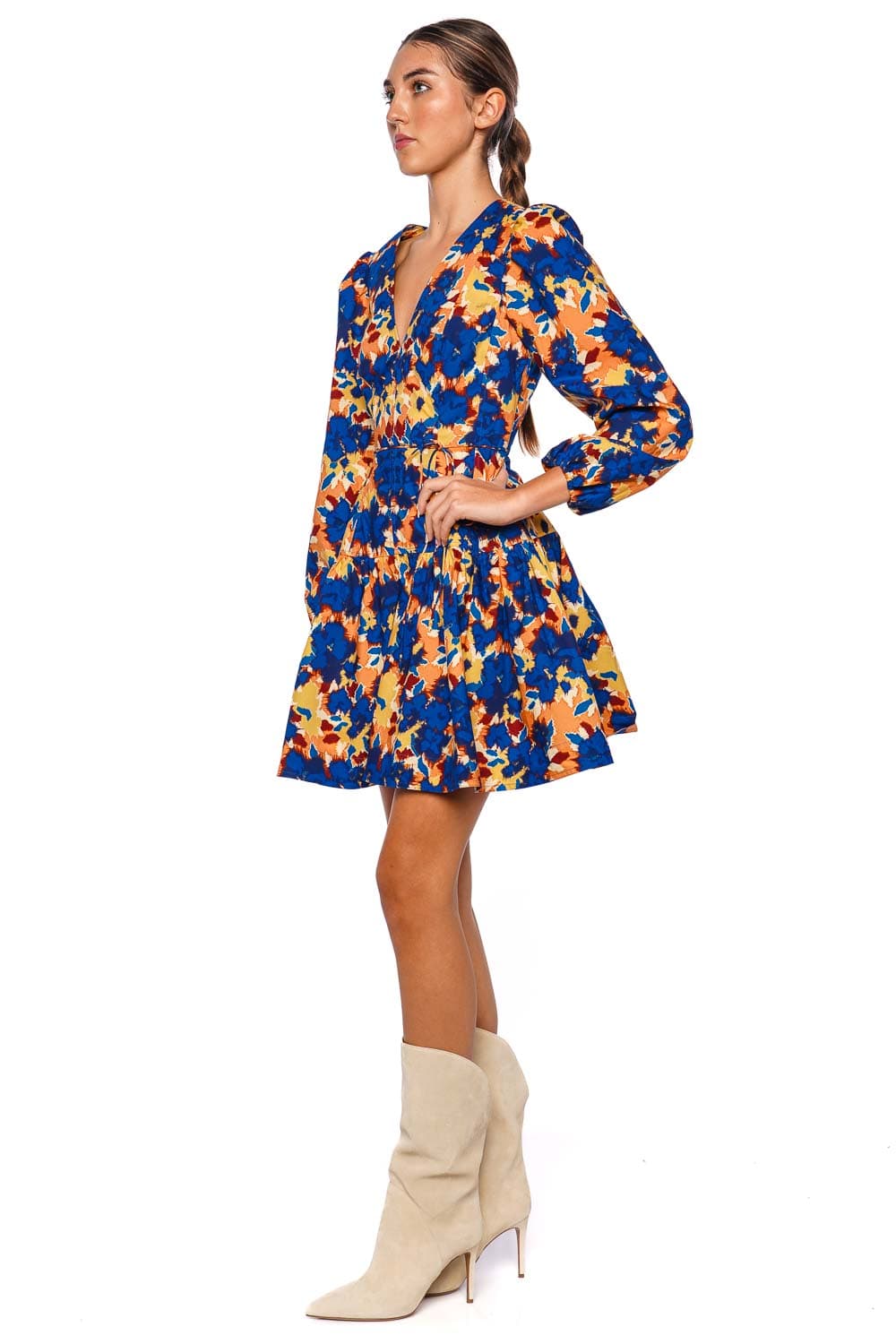 Ulla Johnson Anita Wildflower Long Sleeve Mini Dress