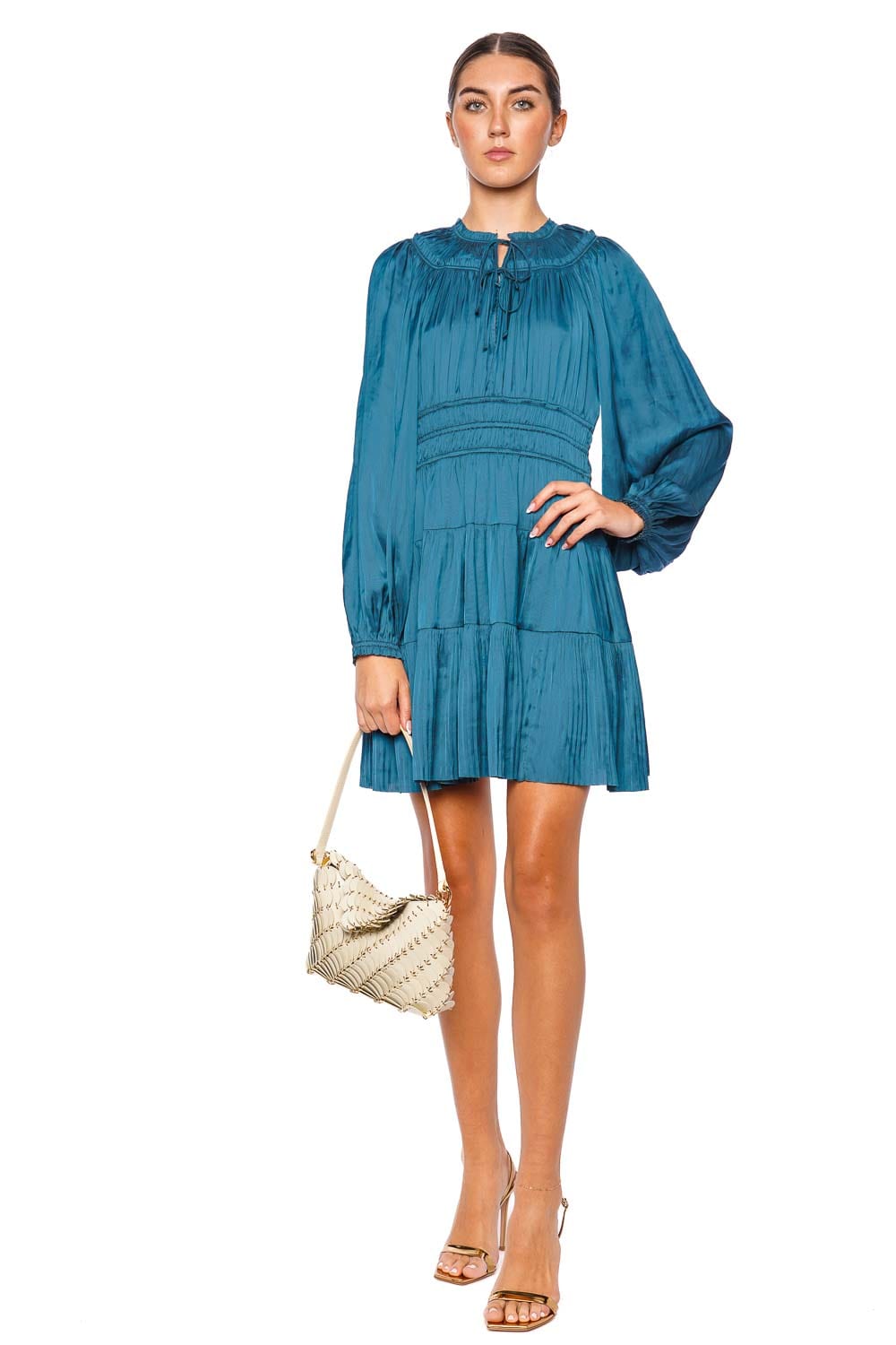 Ulla Johnson Kori Neptune Long Sleeve Mini Dress