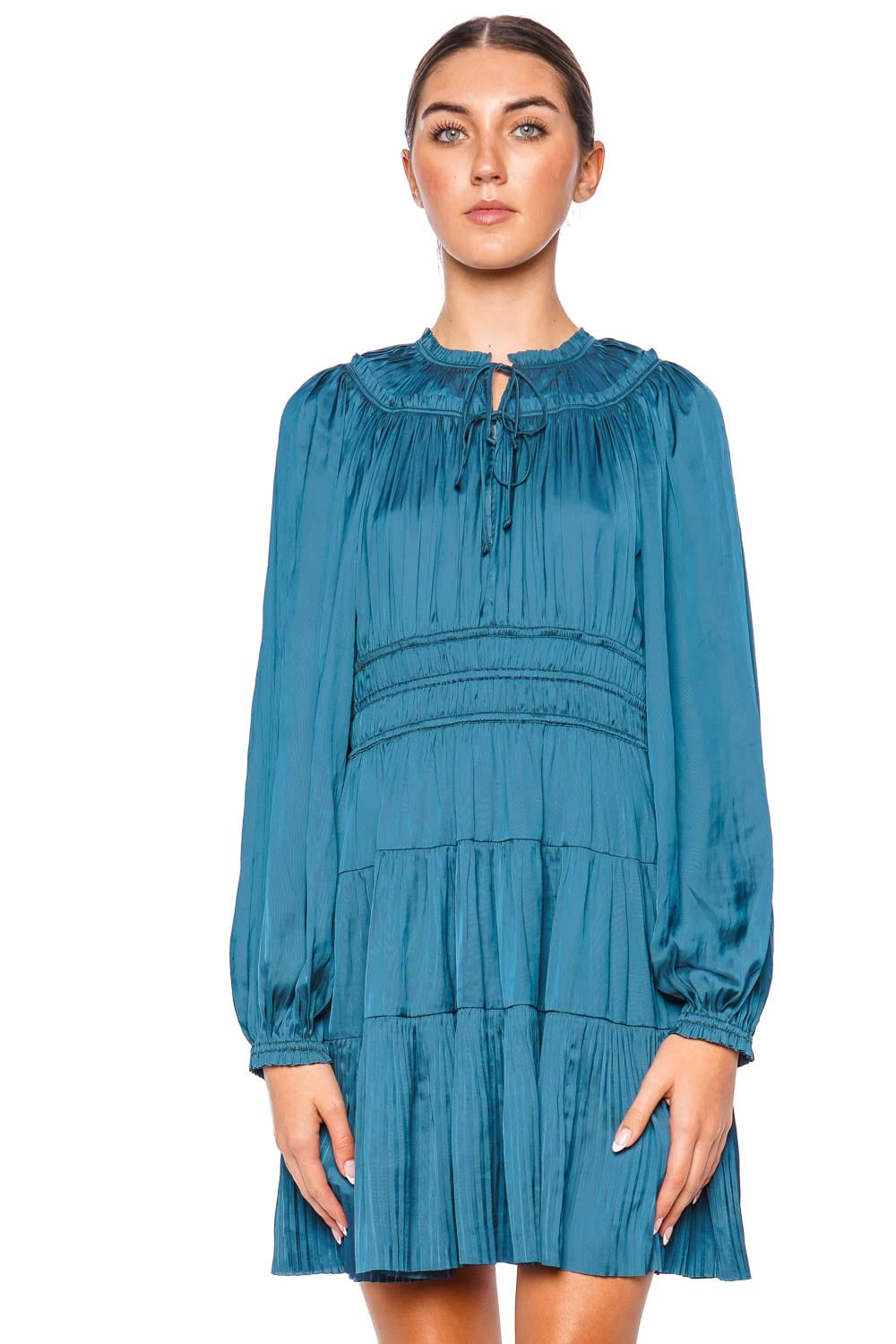 Ulla Johnson Kori Neptune Long Sleeve Mini Dress