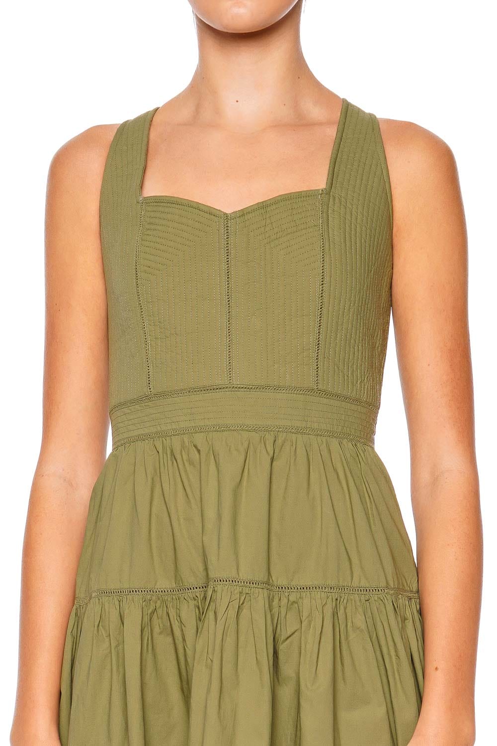 Ulla Johnson Isadora Embroidered Scallop Cotton Midi Dress