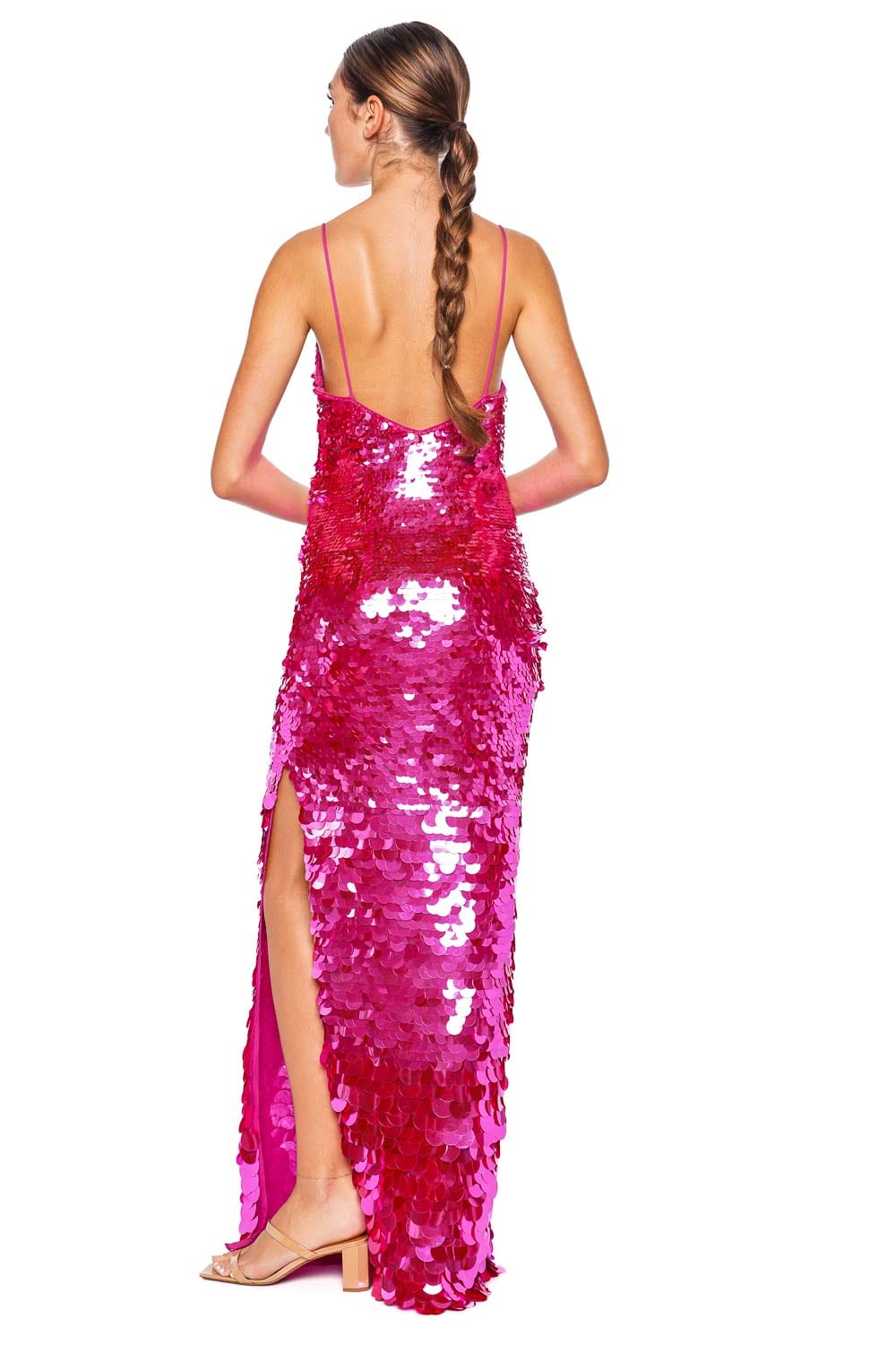 LoveShackFancy Kaylen Paillete Sequined Maxi Dress