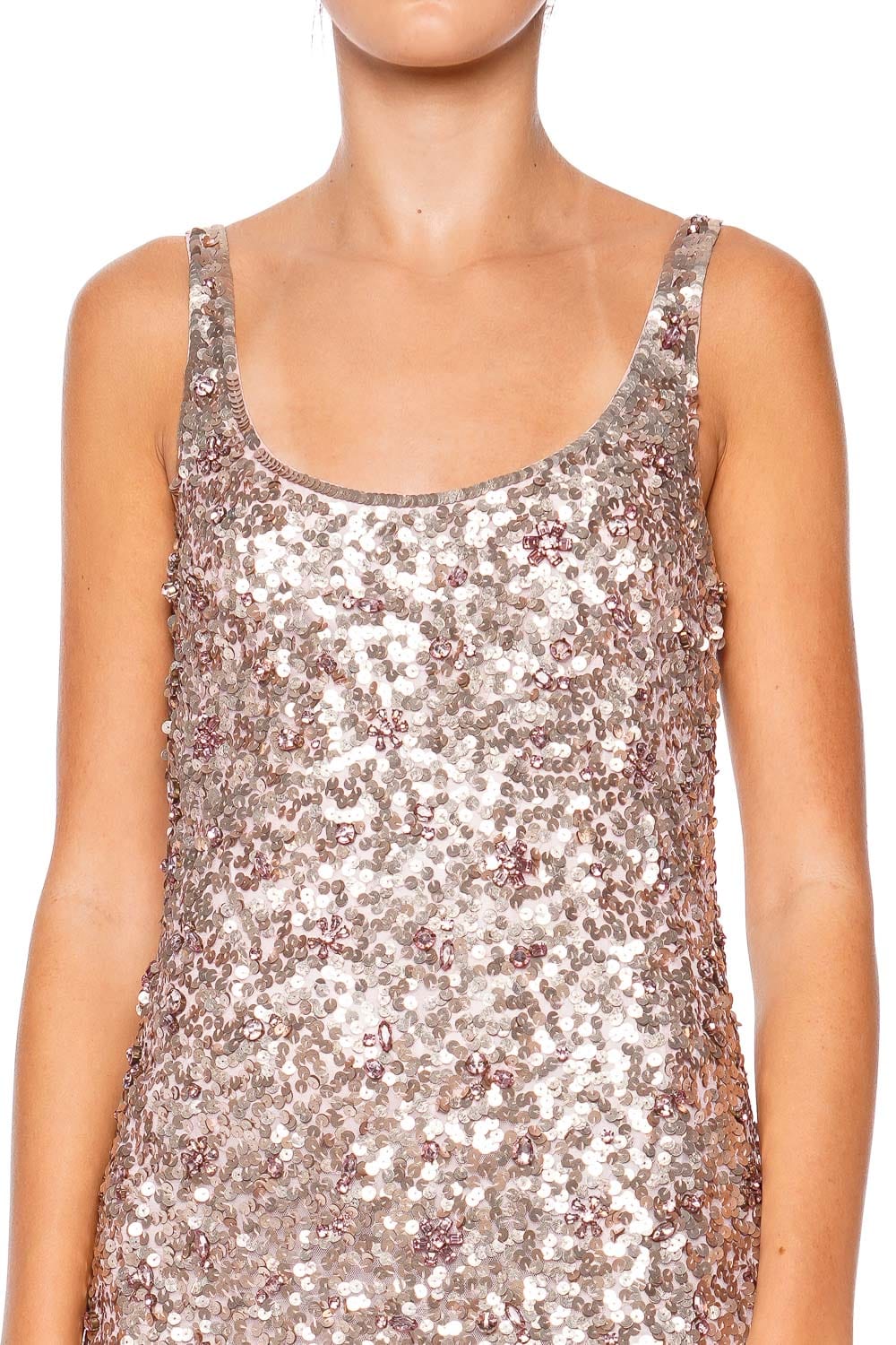 LoveShackFancy Dorrina Crystal Sequined Mini Dress