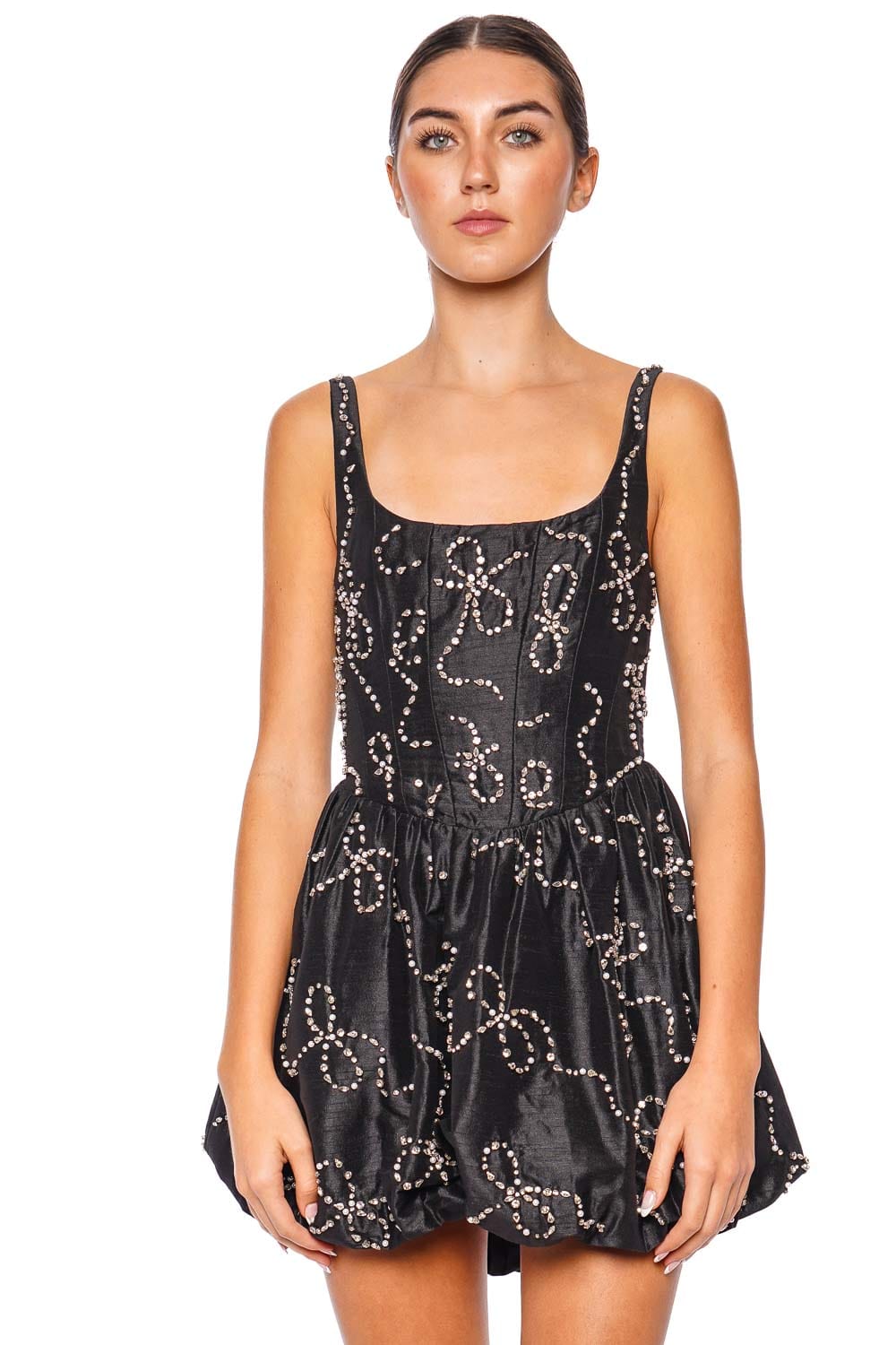Brookhaven Crystal Bow Mini Dress