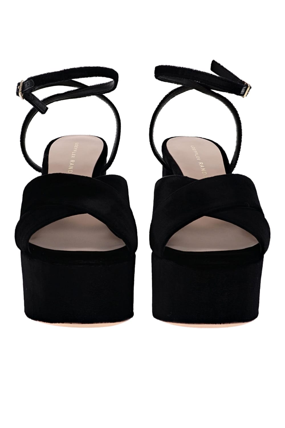 Loeffler Randall Loretta Black Velvet Platform Sandal