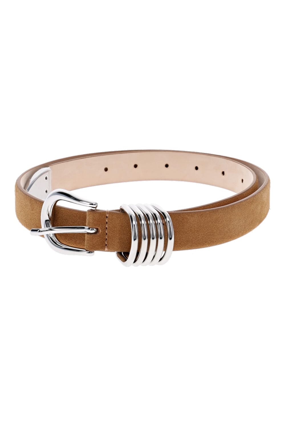 Déhanche Hollyhock Caramel Suede Leather Belt