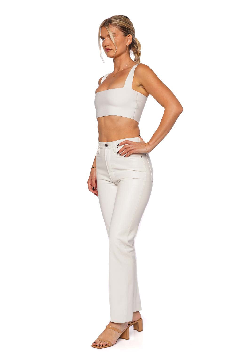 Victoria Beckham White Bandeau Cropped Top