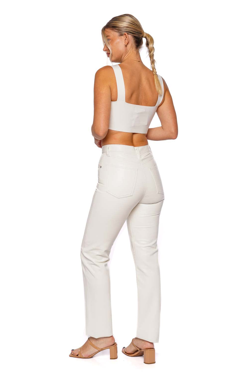 Victoria Beckham White Bandeau Cropped Top