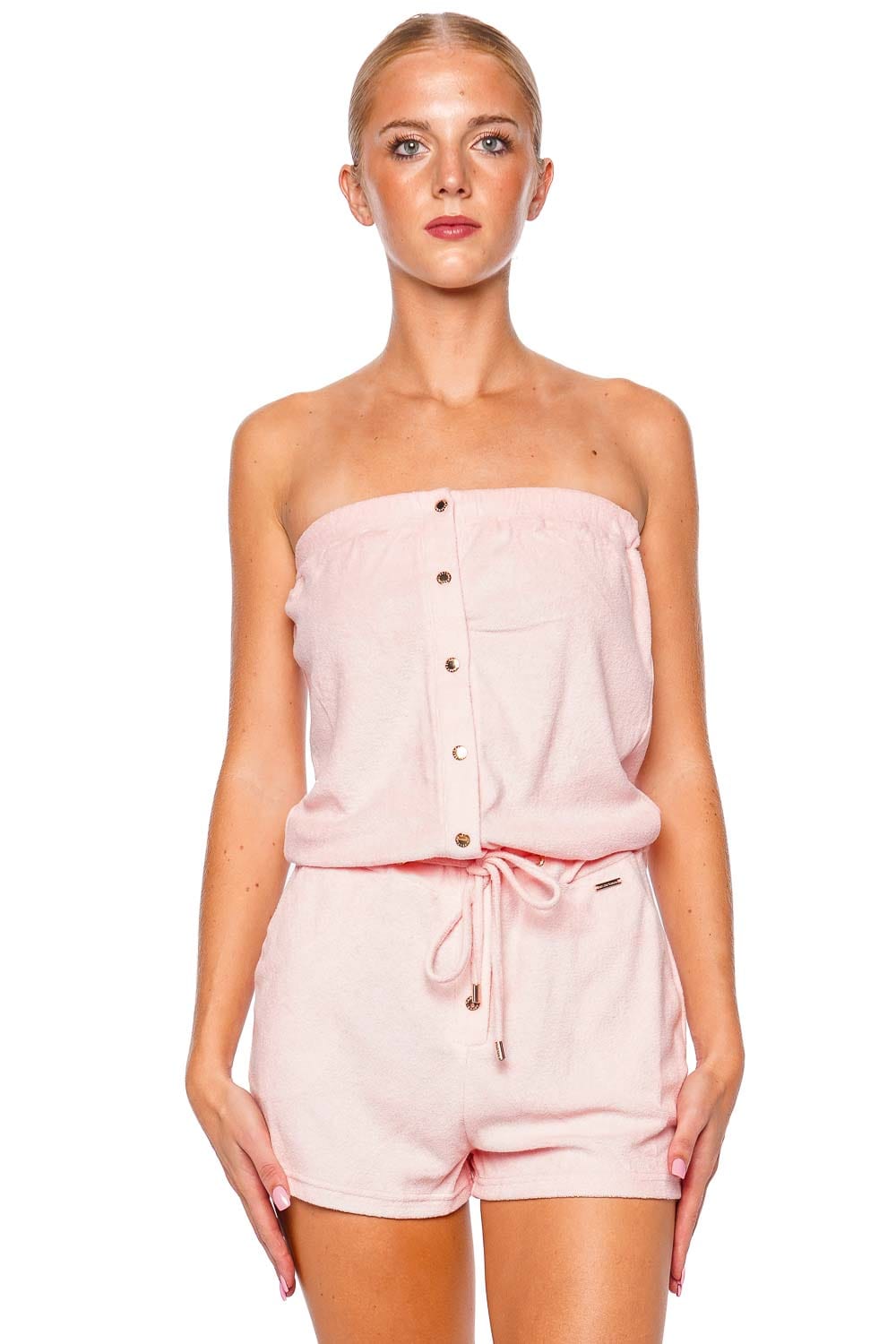 Melissa Odabash Venus Cotton Terry Strapless Cover Up Romper