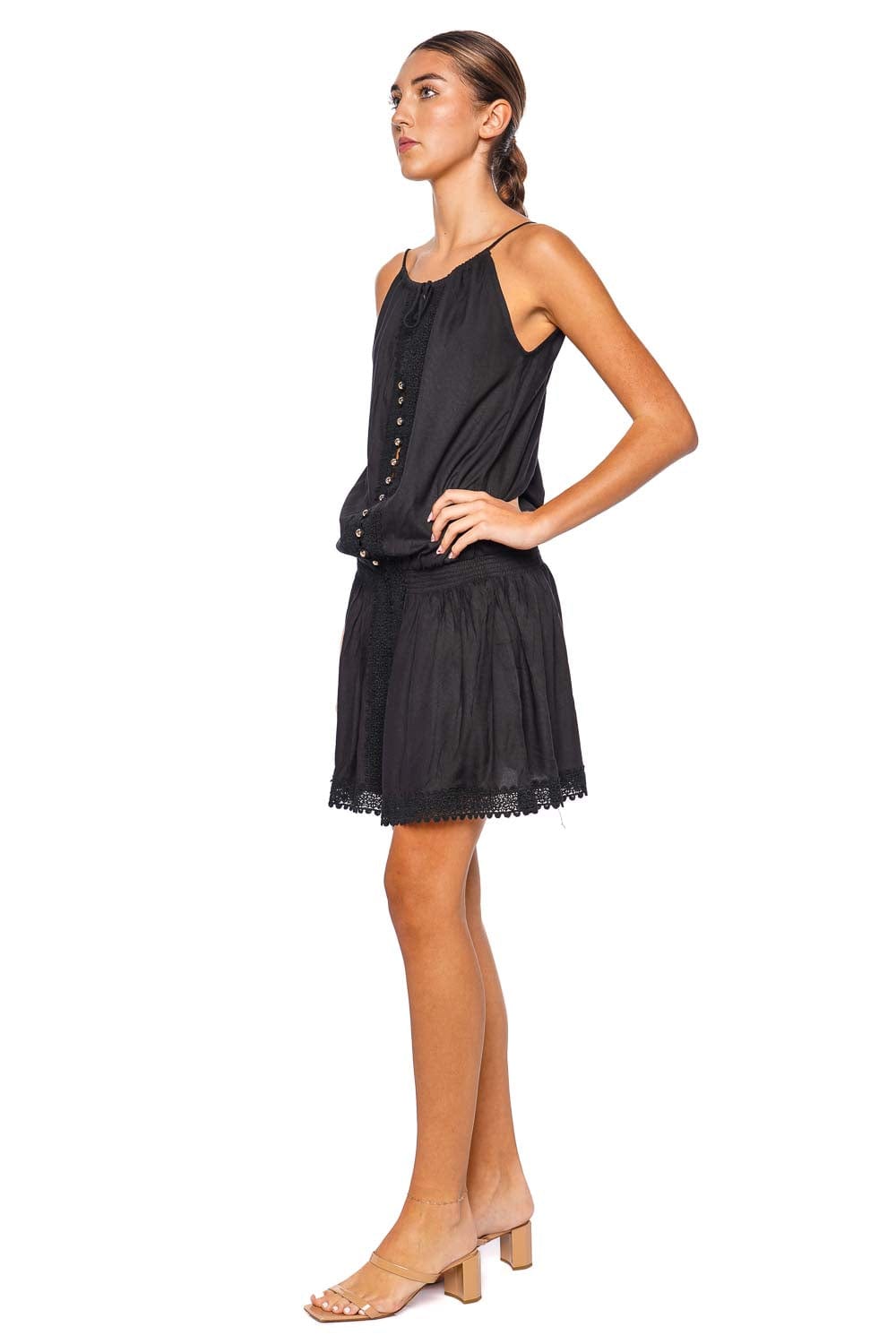 Chelsea Black Cover Up Mini Dress