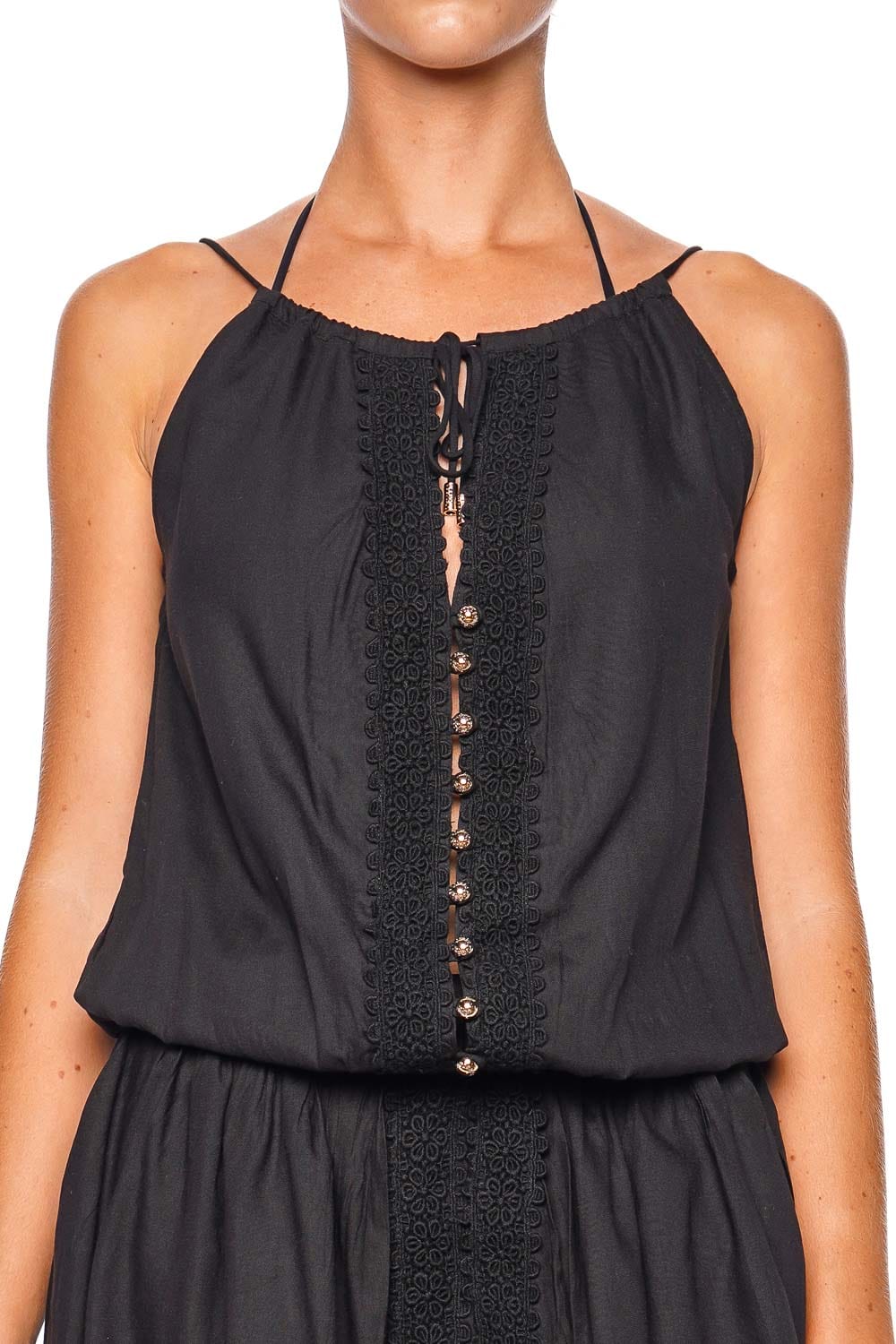 Melissa Odabash Chelsea Black Cover Up Mini Dress