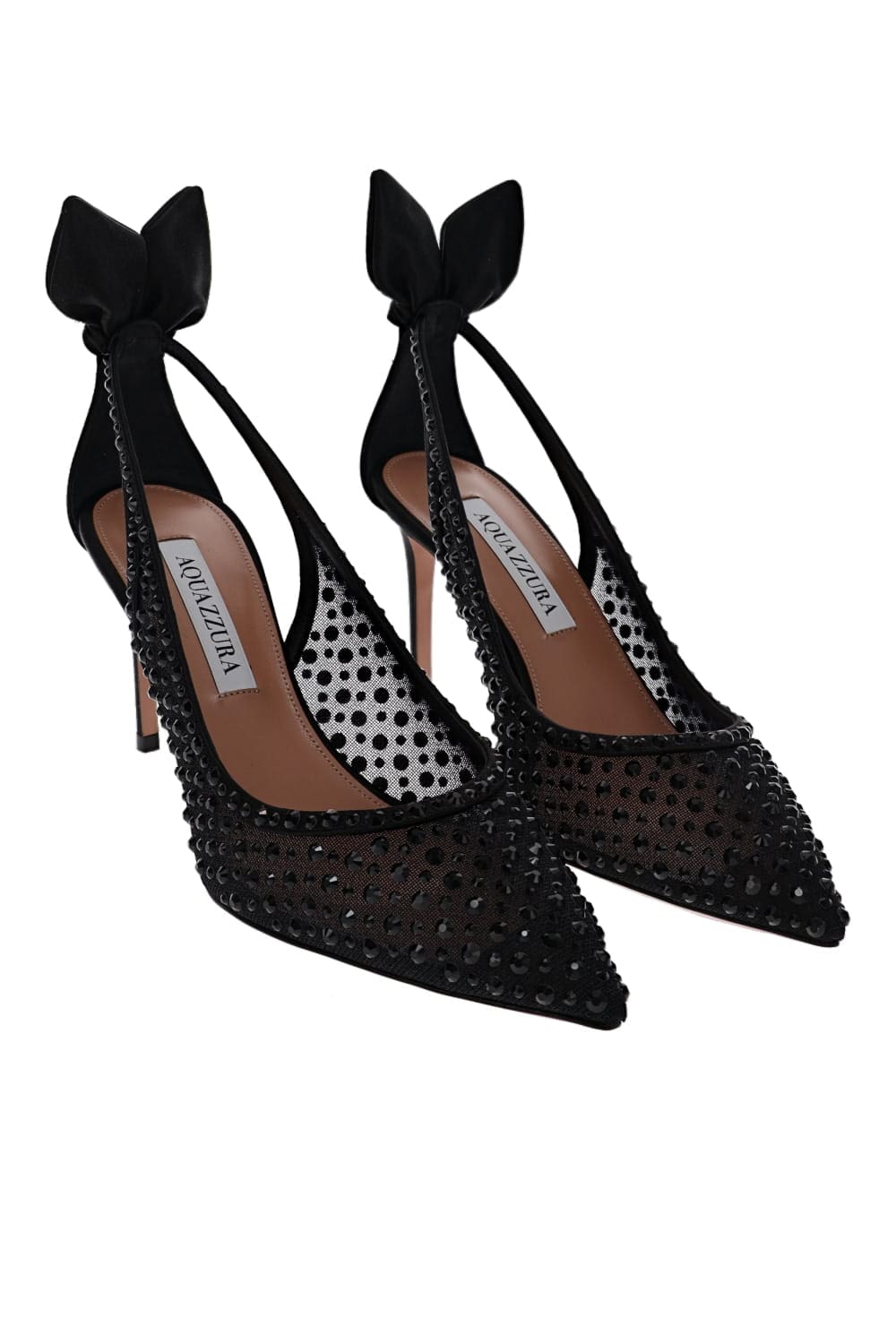 AQUAZZURA Bow Tie Crystal Tulle Pump