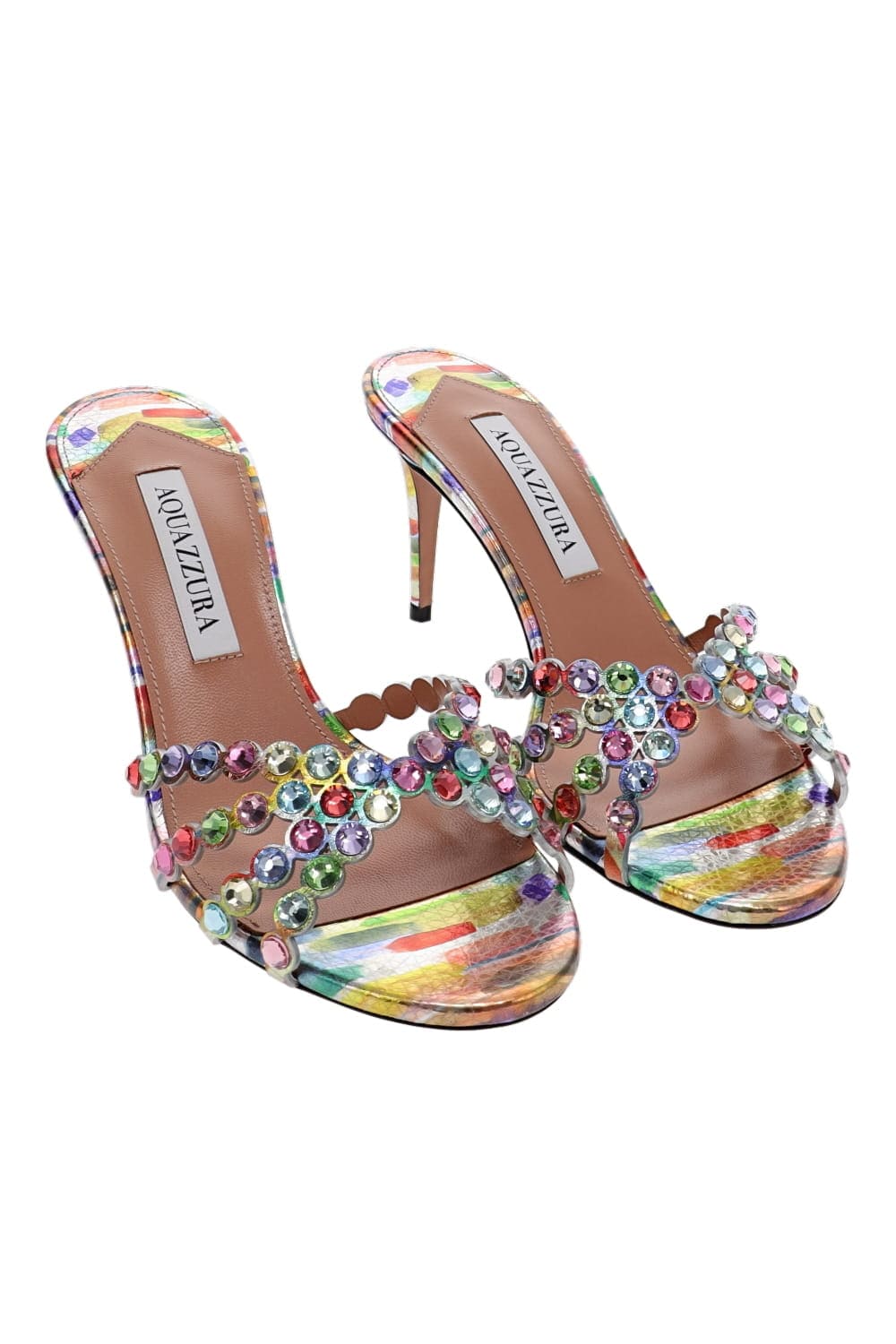 AQUAZZURA TEQUILA MULE 75 TQLMIDM0-BSK RAINBOW