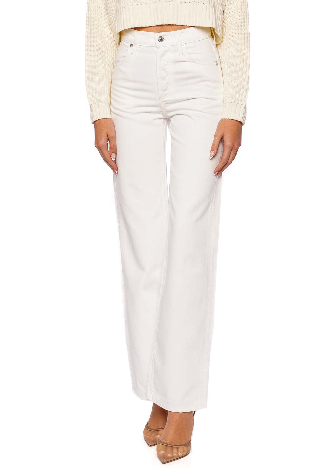 Citizens of Humanity Annina Soft White Wide Leg Jean