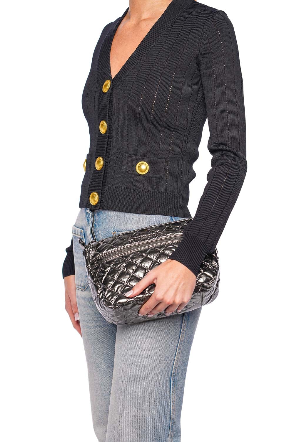 MZ Wallace Crosby Ella Quilted Nylon Shoulder Bag