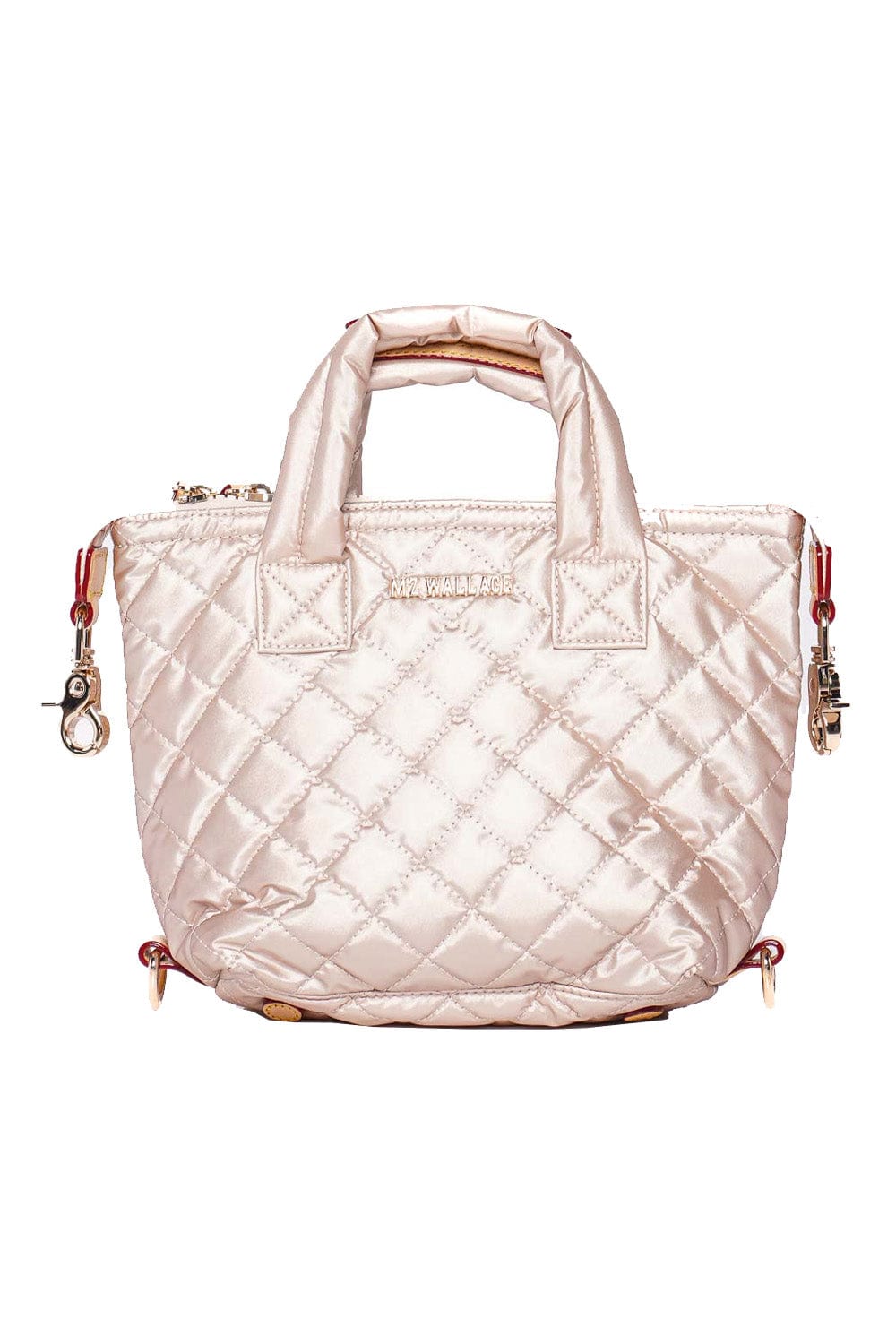 MZ Wallace Micro Sutton Pale Rose Metallic Tote