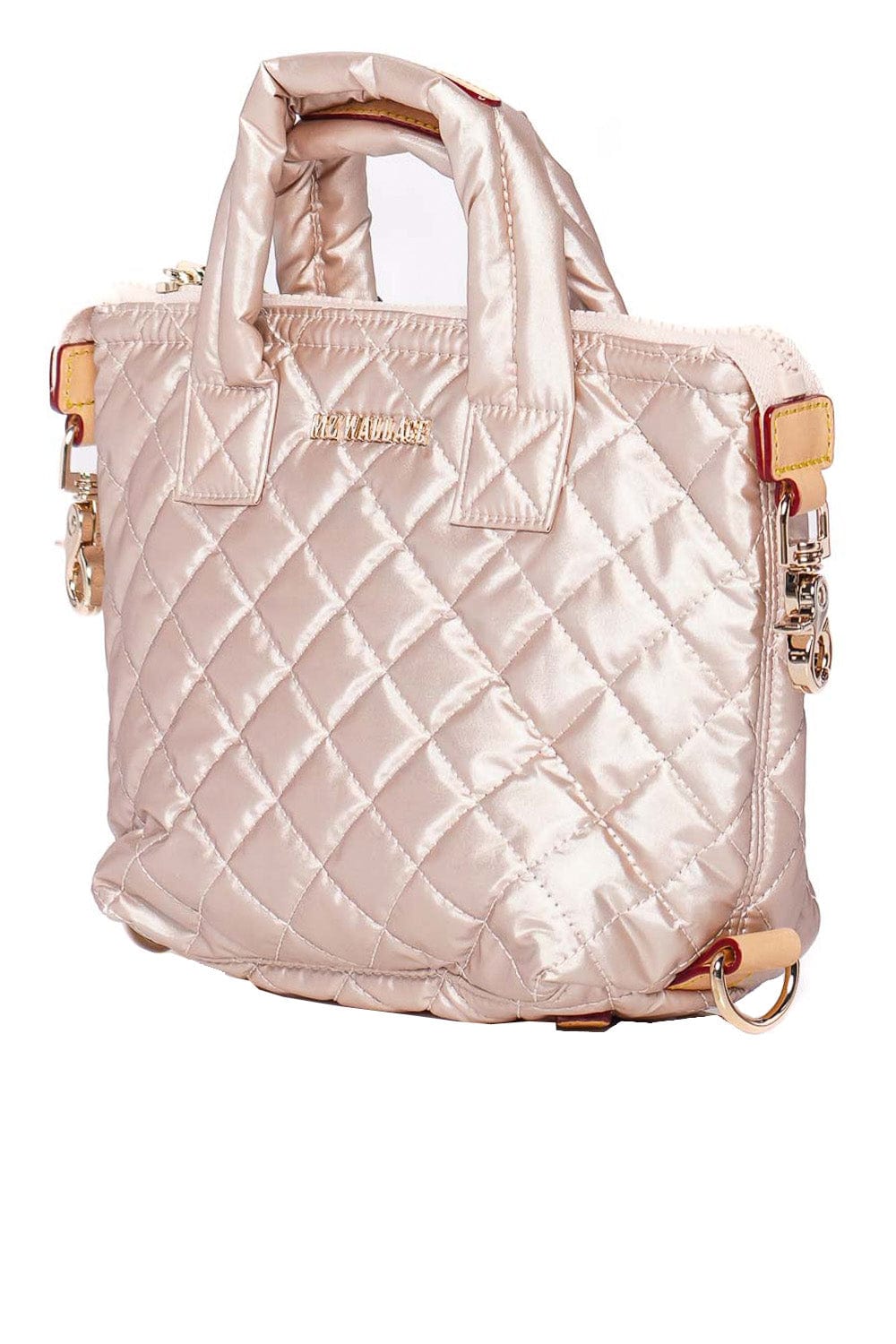 MZ Wallace Micro Sutton Pale Rose Metallic Tote