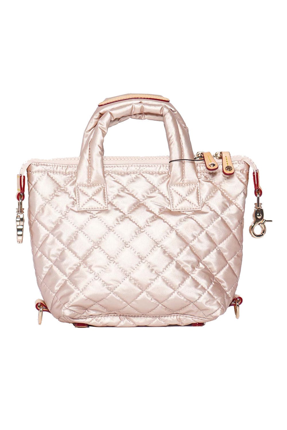 MZ Wallace Micro Sutton Pale Rose Metallic Tote