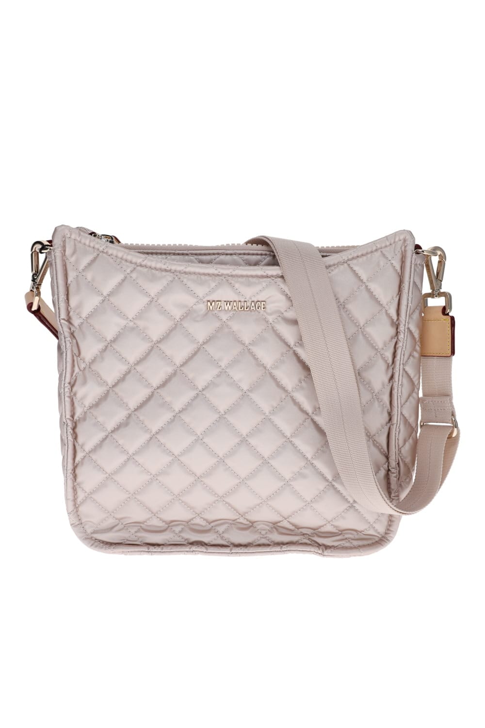 MZ Wallace Metro Box Pale Rose Metallic Crossbody Bag