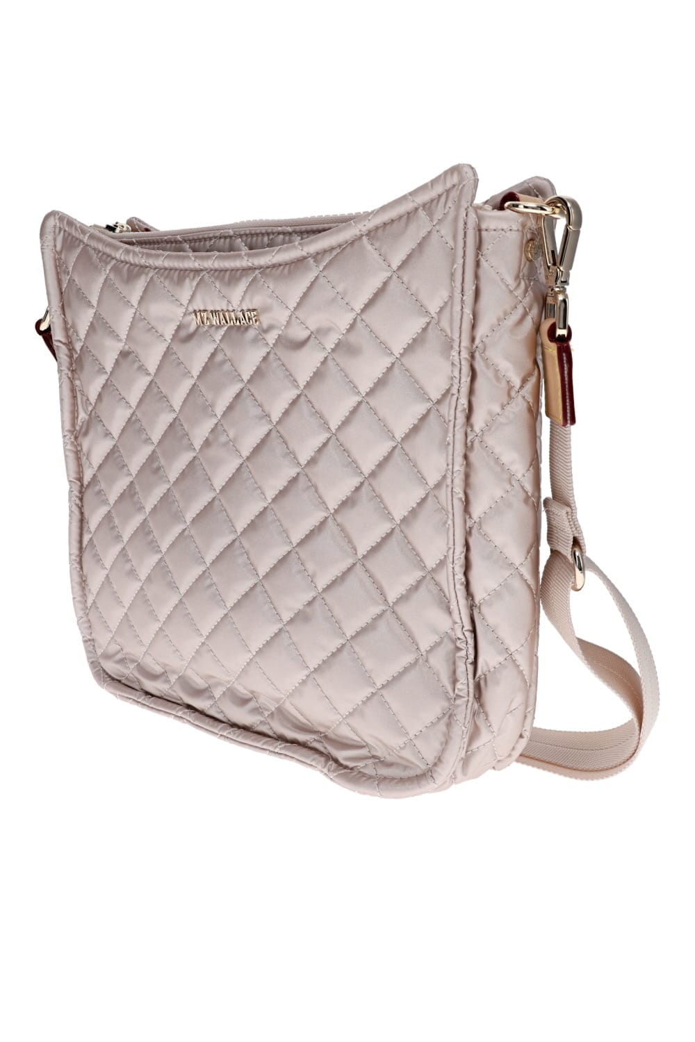 MZ Wallace Metro Box Pale Rose Metallic Crossbody Bag