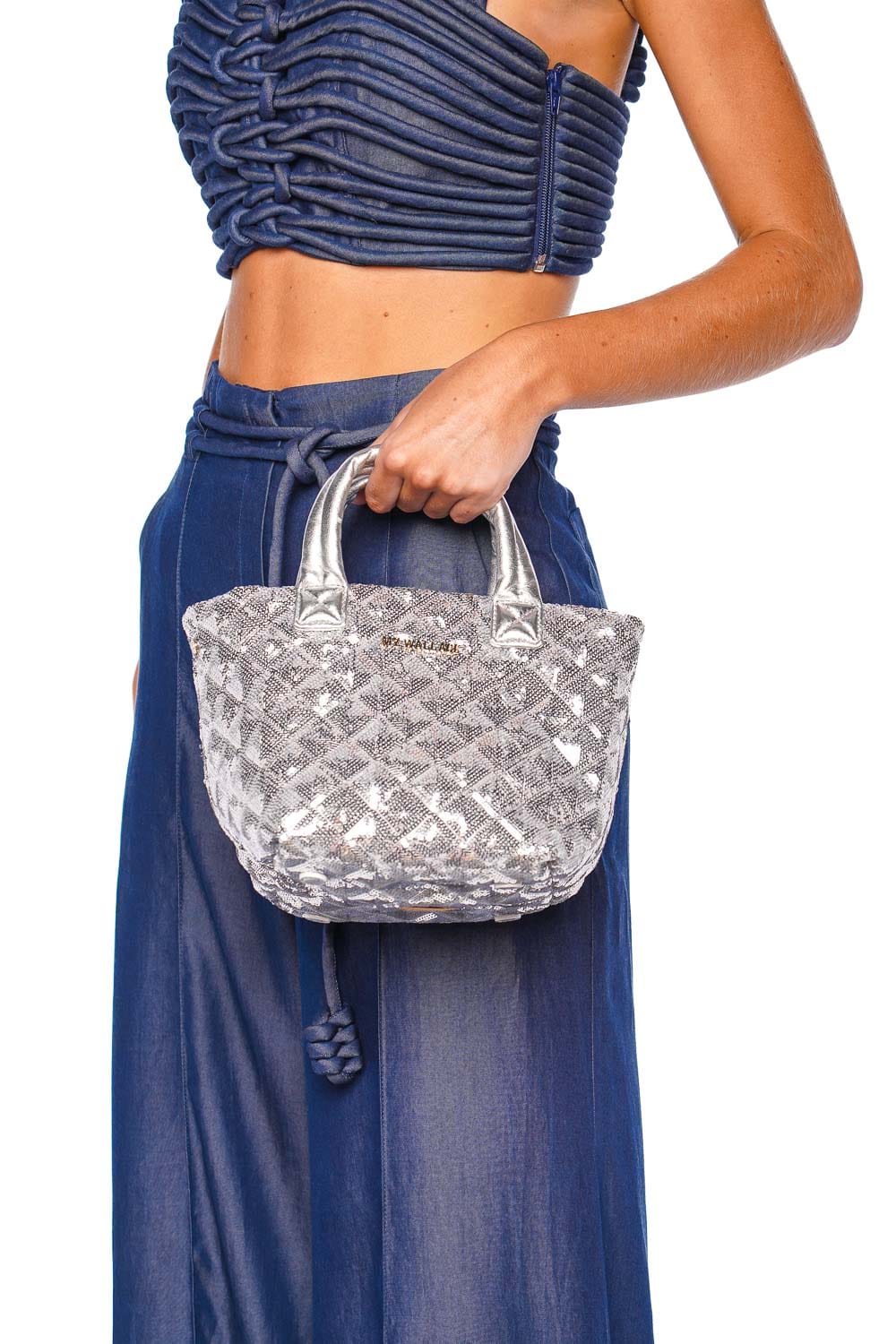 MZ Wallace Micro Metro Ice Sequin Deluxe Tote