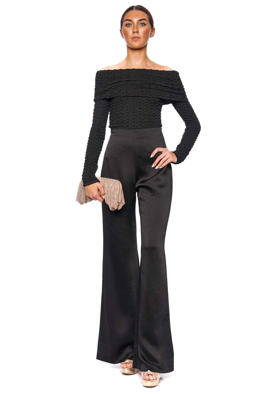 Silvia Tcherassi Palermo Black Wide Leg Pant