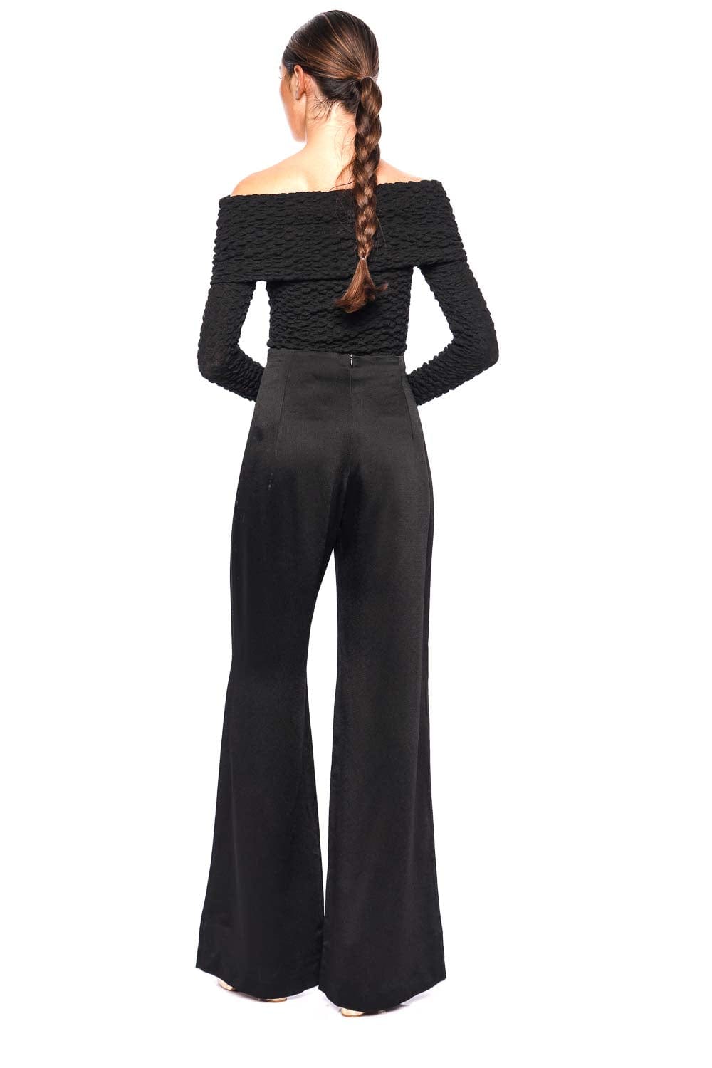 Silvia Tcherassi Palermo Black Wide Leg Pant