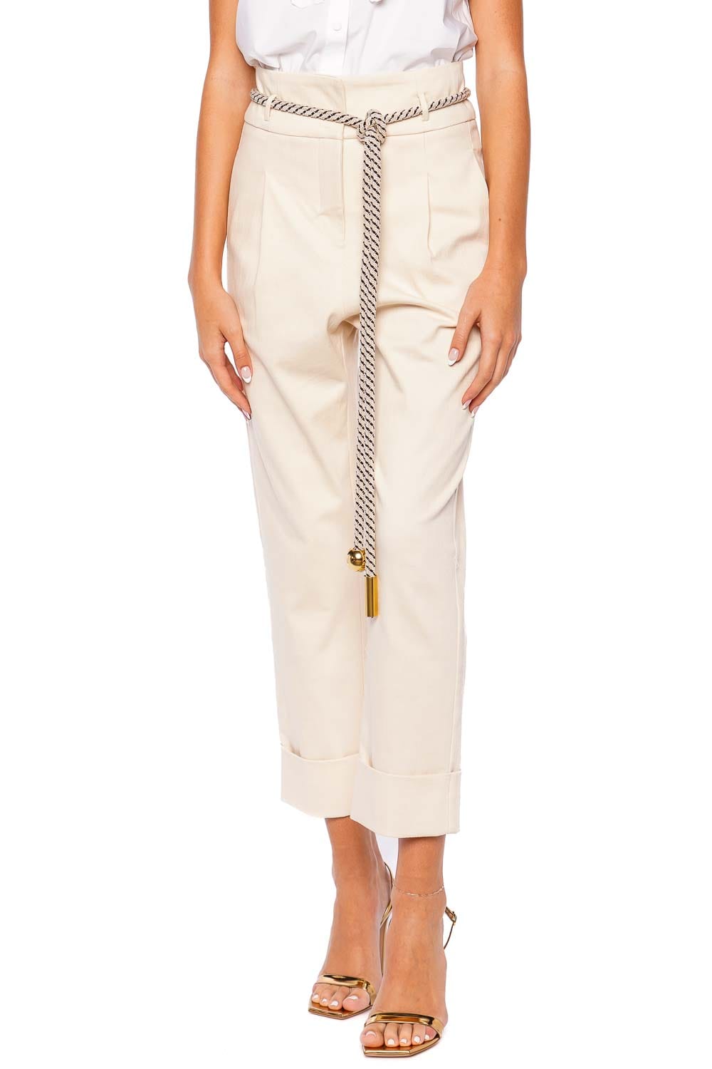 Silvia Tcherassi Beryl Cropped Rope Tapered Pant