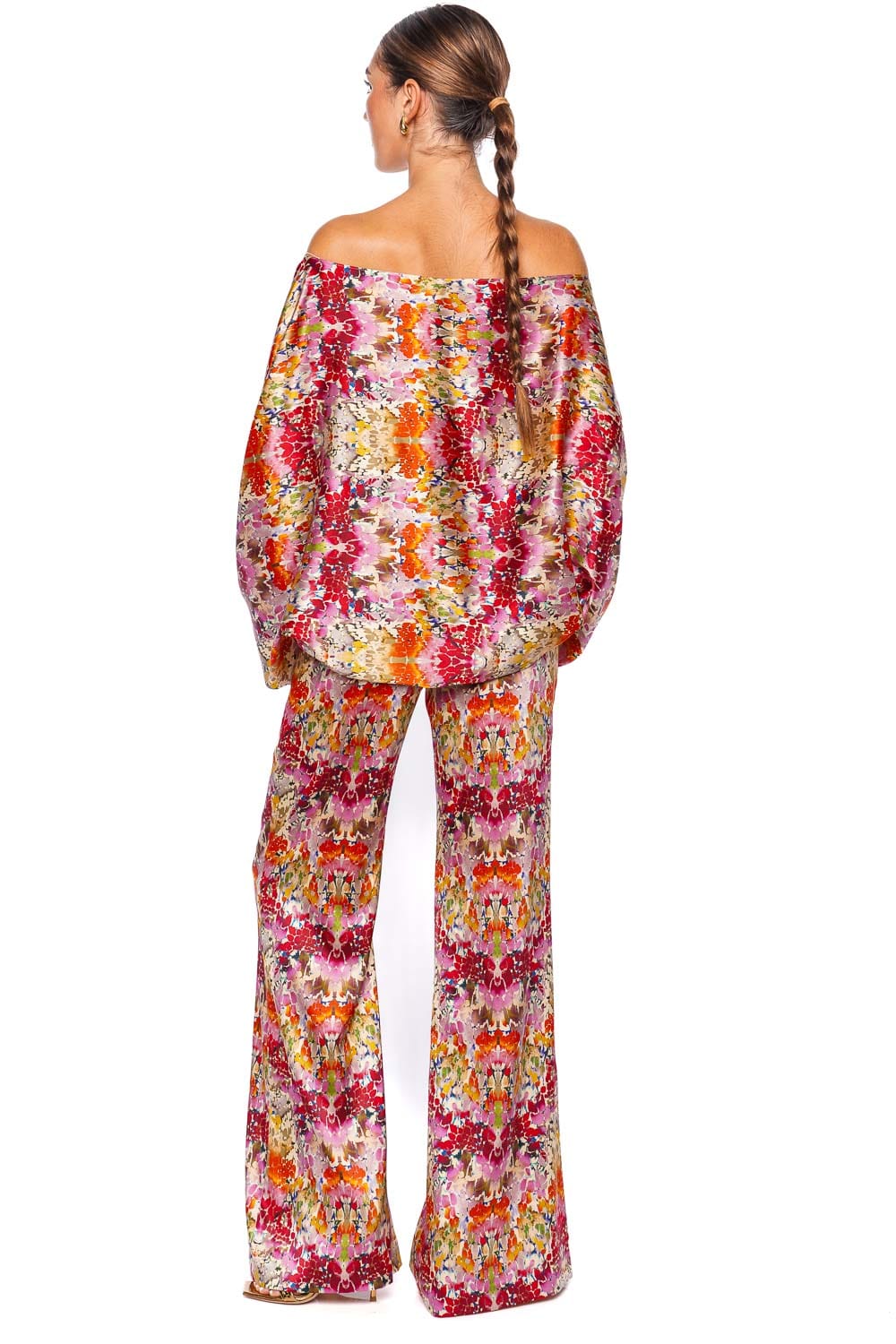 Silvia Tcherassi Andie Printed Stretch Silk Pant