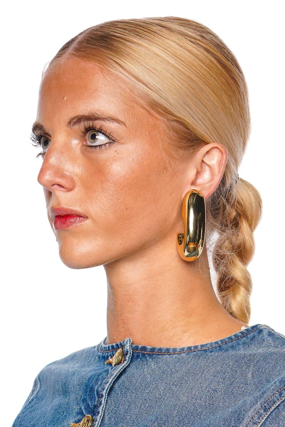 Jennifer Behr Nimah Gold Sculpted Drop Earrings