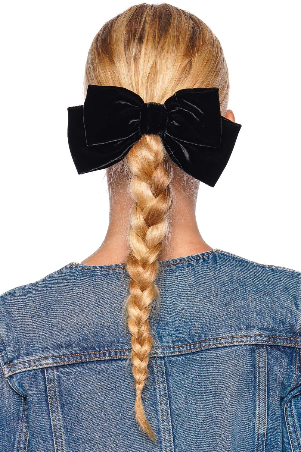 Jennifer Behr Tilly Black Velvet Bow Barrette