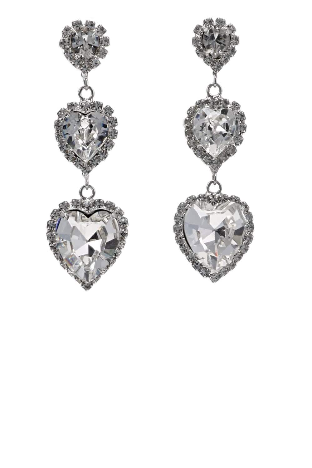 Jennifer Behr Hartley Crystal Heart Drop Earrings