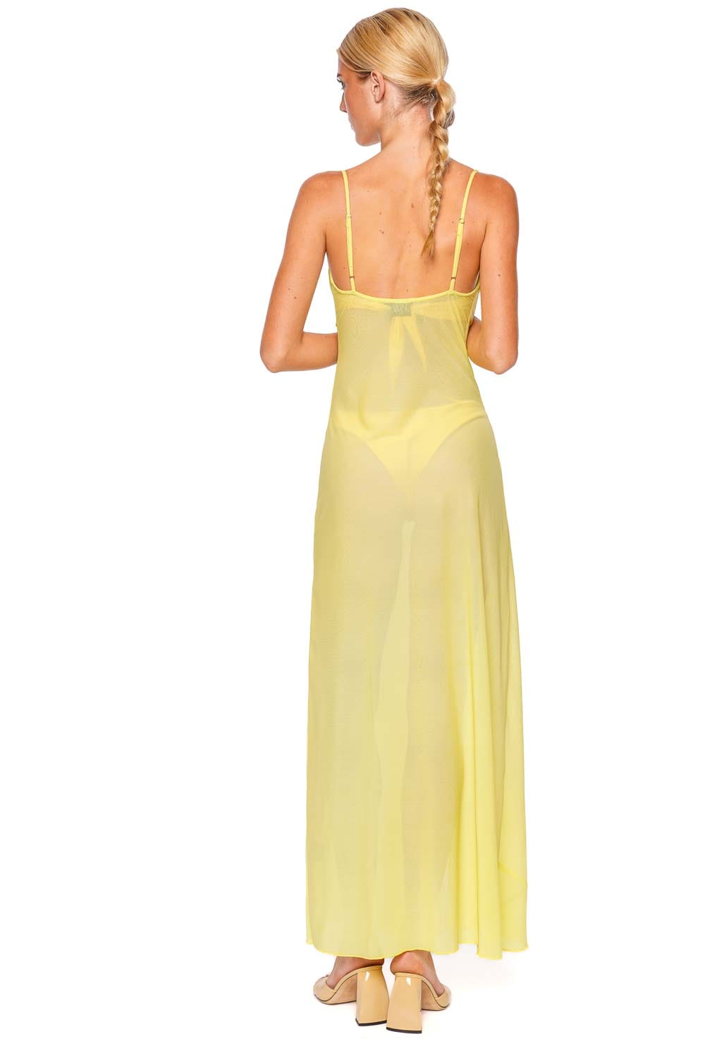 Leslie Amon Galli Draped Hibiscus Maxi Dress