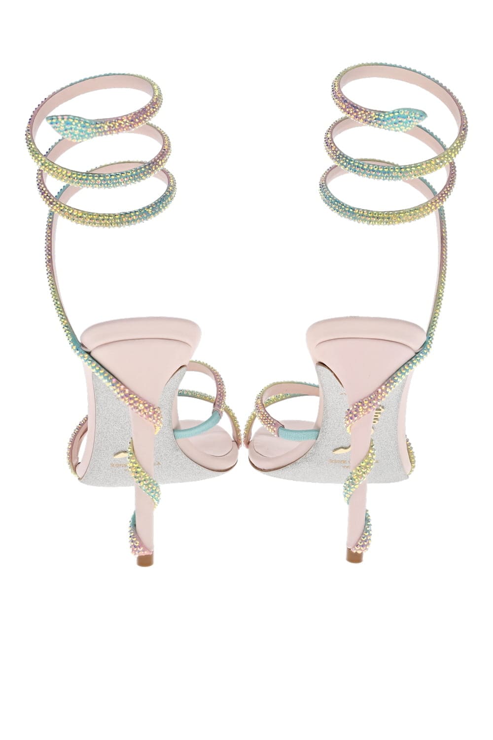 RENE CAOVILLA Margot Burano Rainbow Crystal Sandals