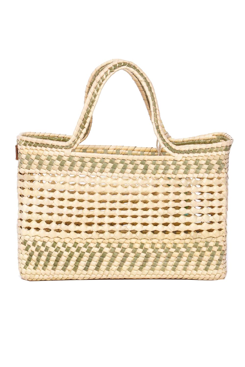 Squeeze De Citron Large Sage Palm Net Yatzil Tote