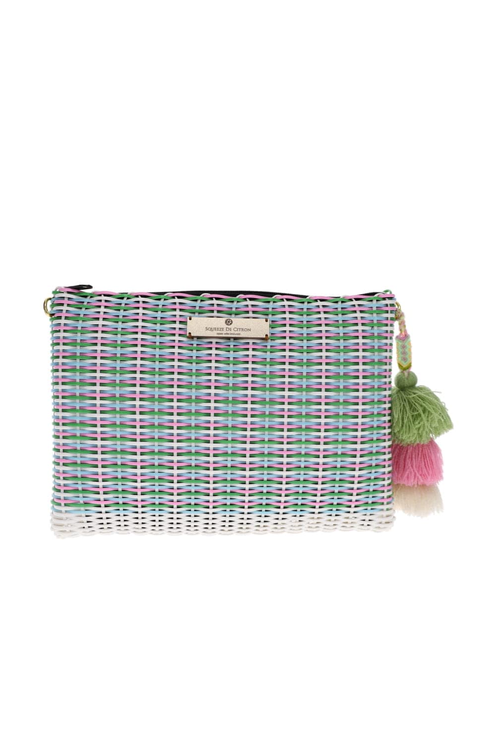 Squeeze De Citron The Bougainvillea Woven Clutch