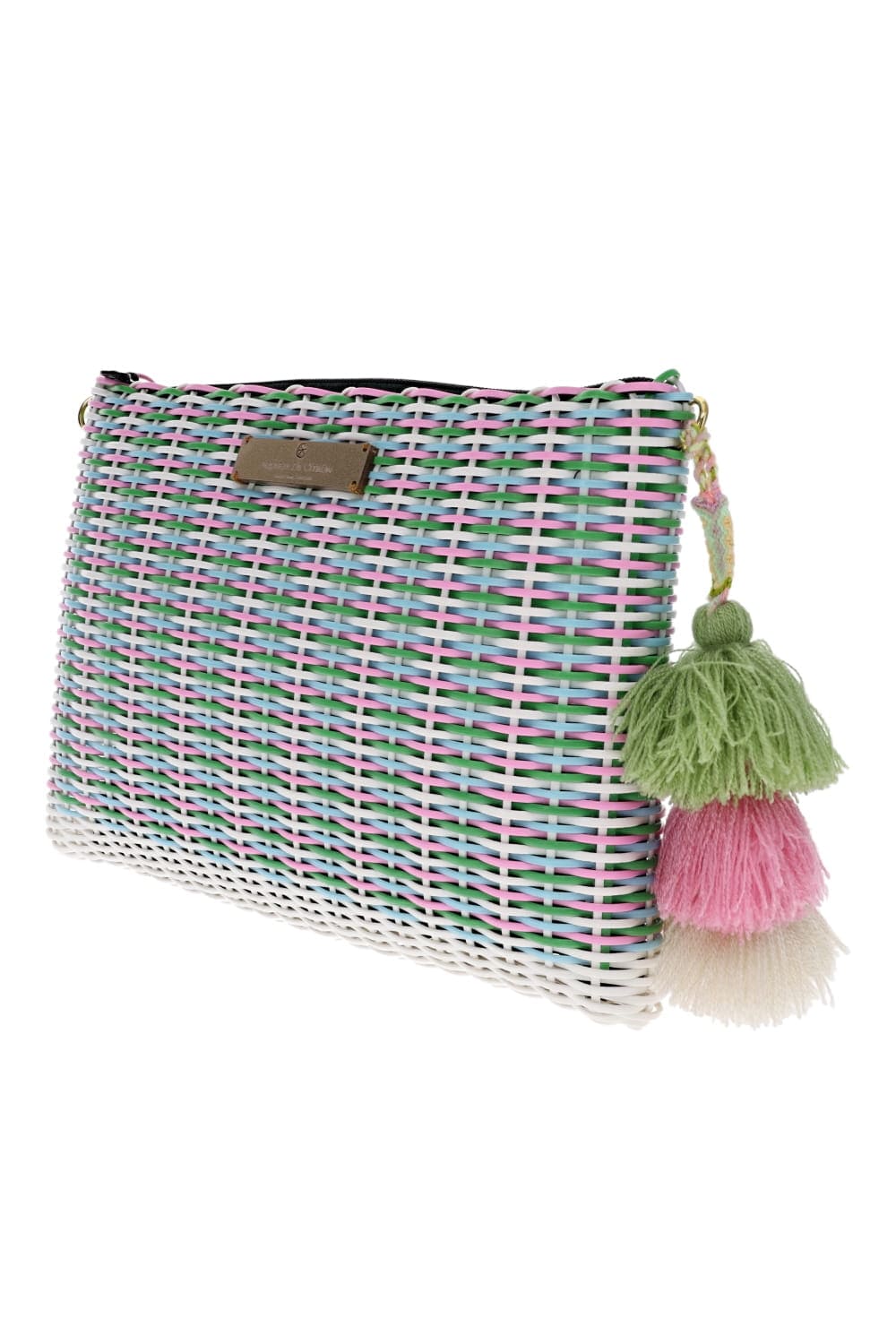 Squeeze De Citron The Bougainvillea Woven Clutch