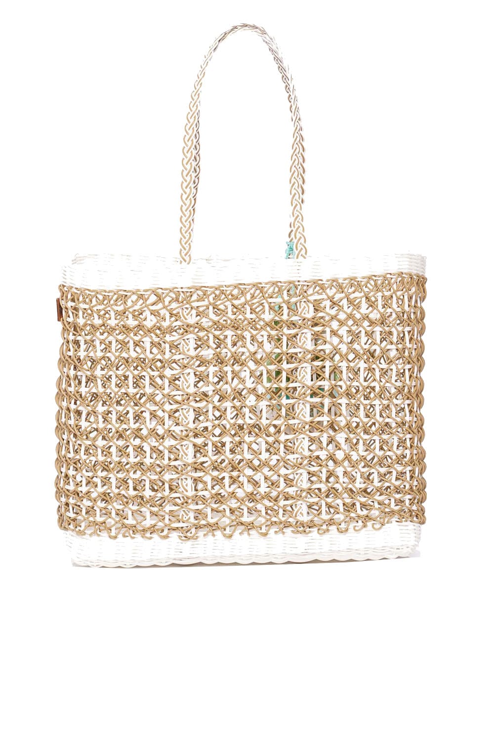 Squeeze De Citron Medium Sand Coastal Cable Citron Tote