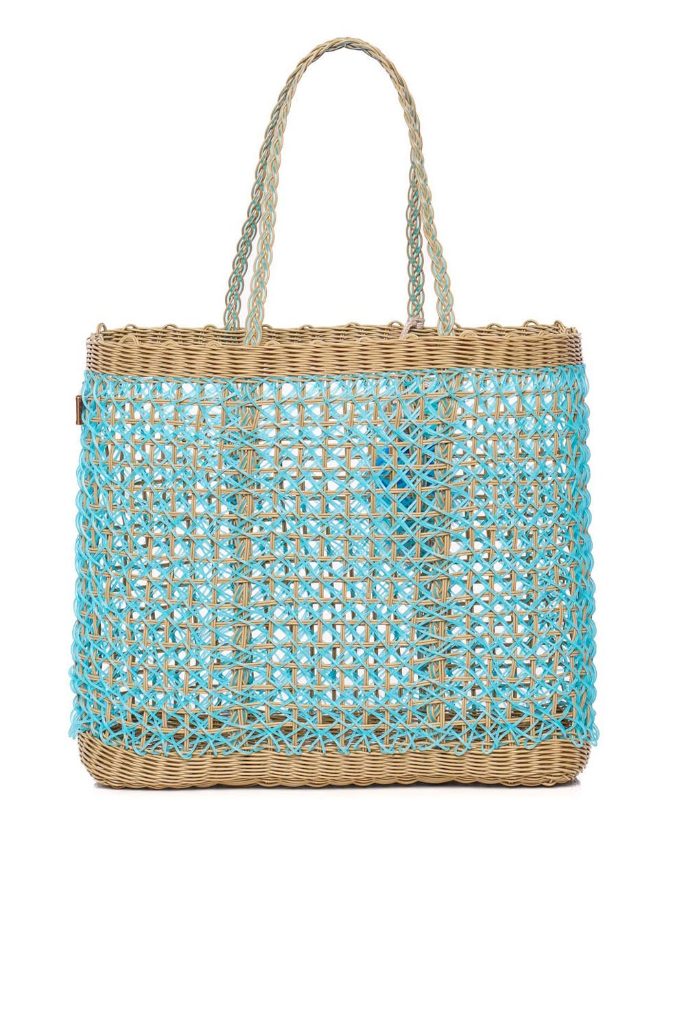 Squeeze De Citron Large Sky Coastal Cable Citron Tote