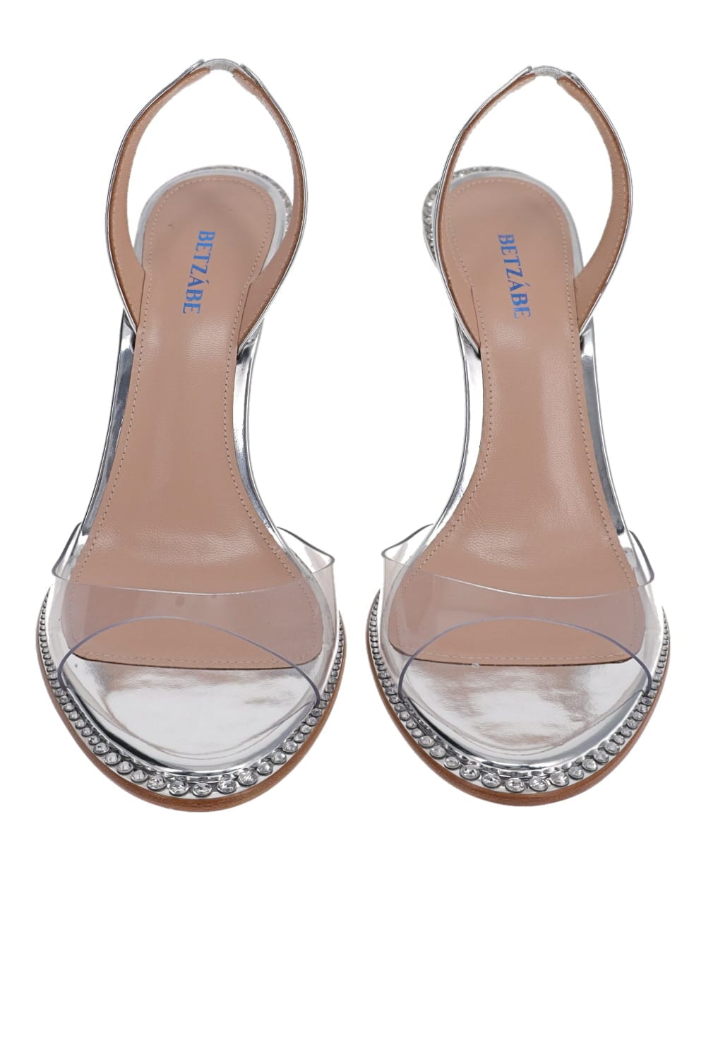 BETZÁBE Betzábe PVC Silver Leather Slingback heel