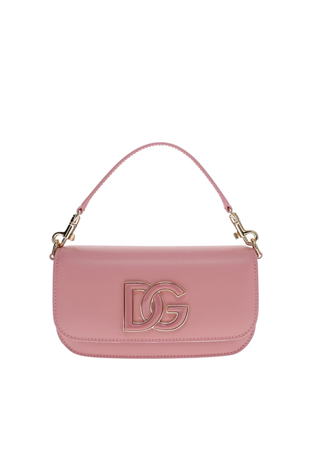 Dolce & Gabbana 3.5 Rosa Leather Logo Crossbody Bag