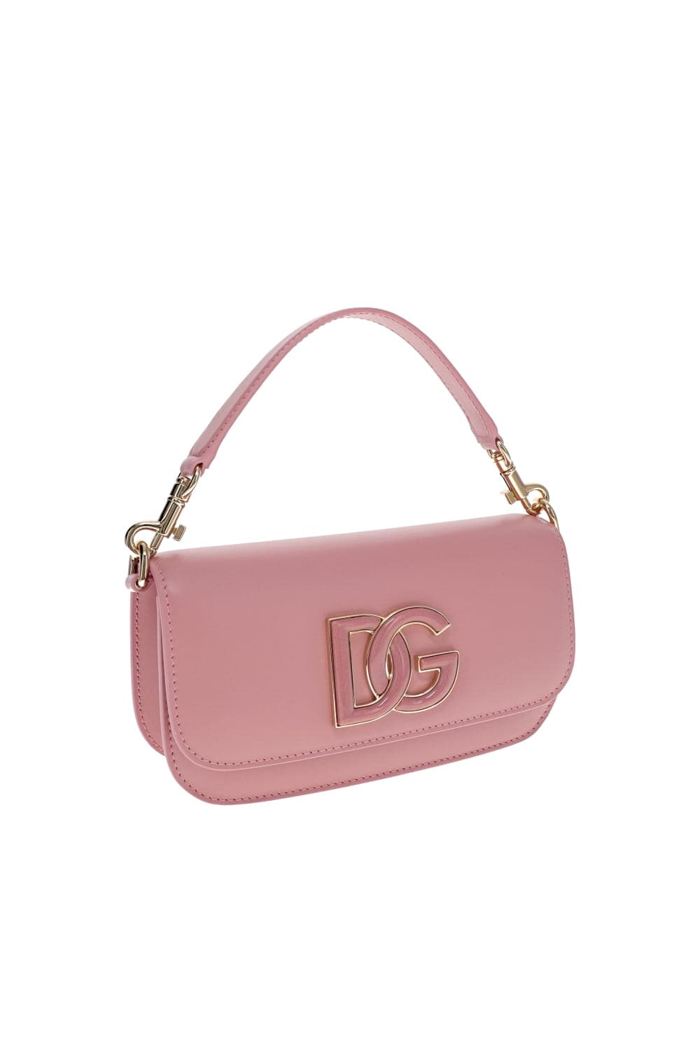 Dolce & Gabbana 3.5 Rosa Leather Logo Crossbody Bag