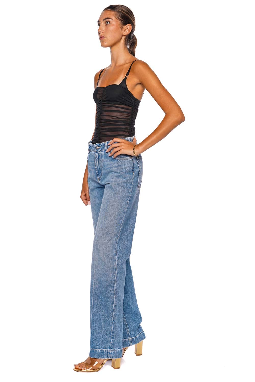 Dolce & Gabbana Washed Denim Straight Leg Jean