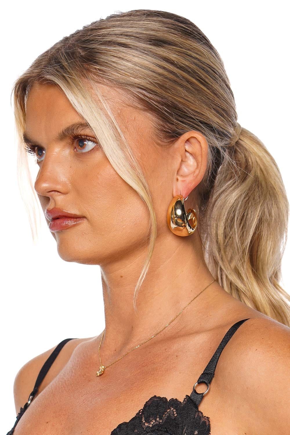 BaubleBar Emma Gold Large Hoop Earrings