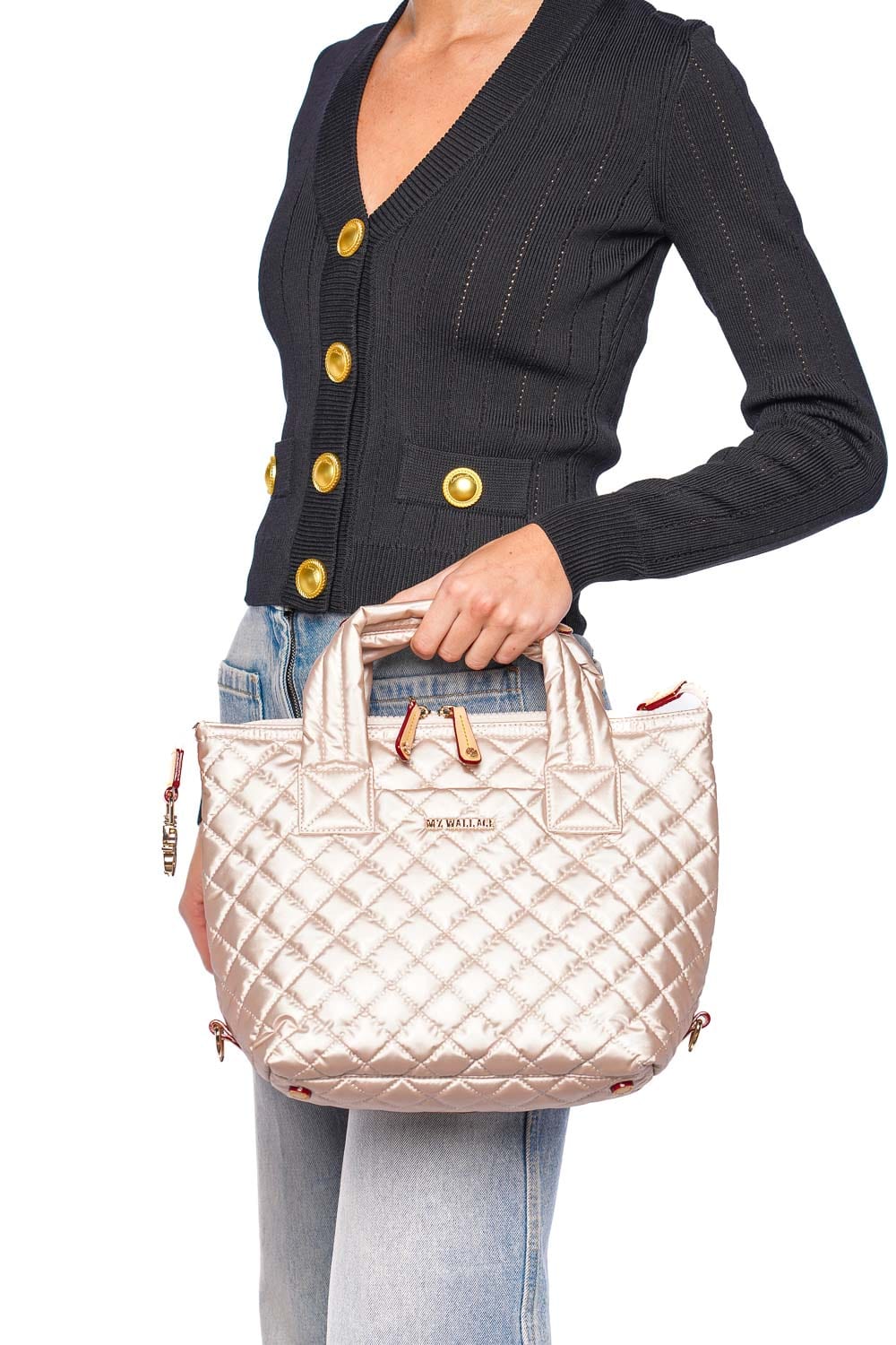 MZ Wallace Small Sutton Pale Rose Deluxe Tote