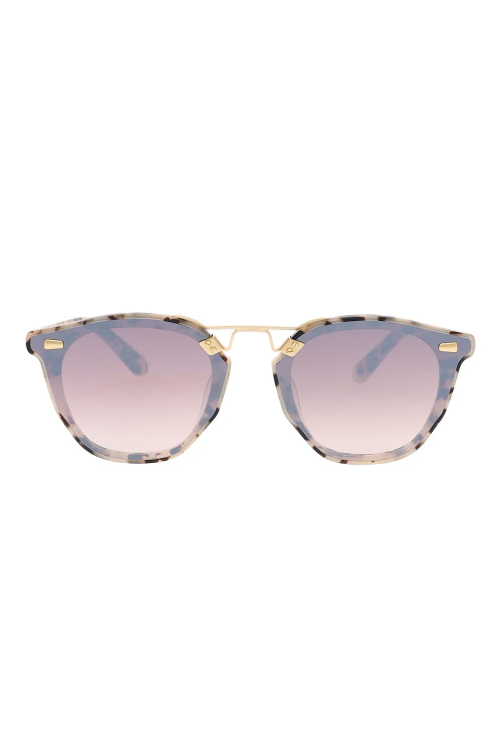 KREWE Beau Nylon Matte Oyster Mirrored Sunglasses