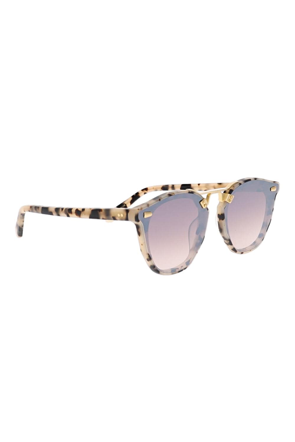 KREWE Beau Nylon Matte Oyster Mirrored Sunglasses