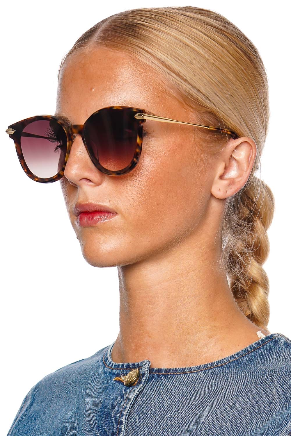 KREWE Colette Nylon Blonde Tortoise Sunglasses