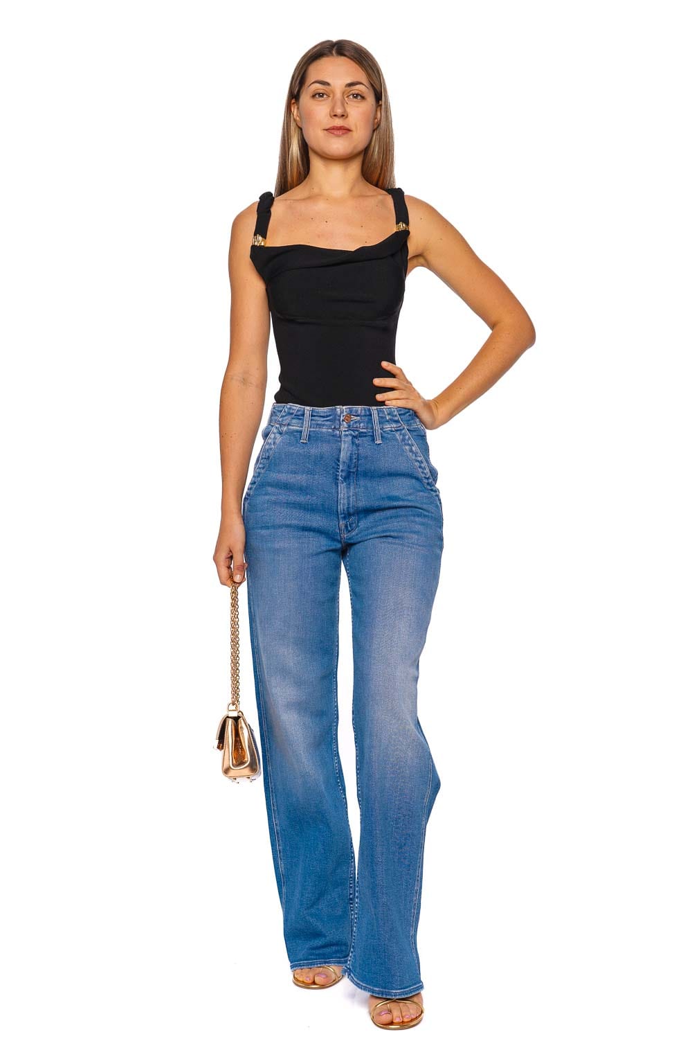 Halcyon Black Knotted Knit Top